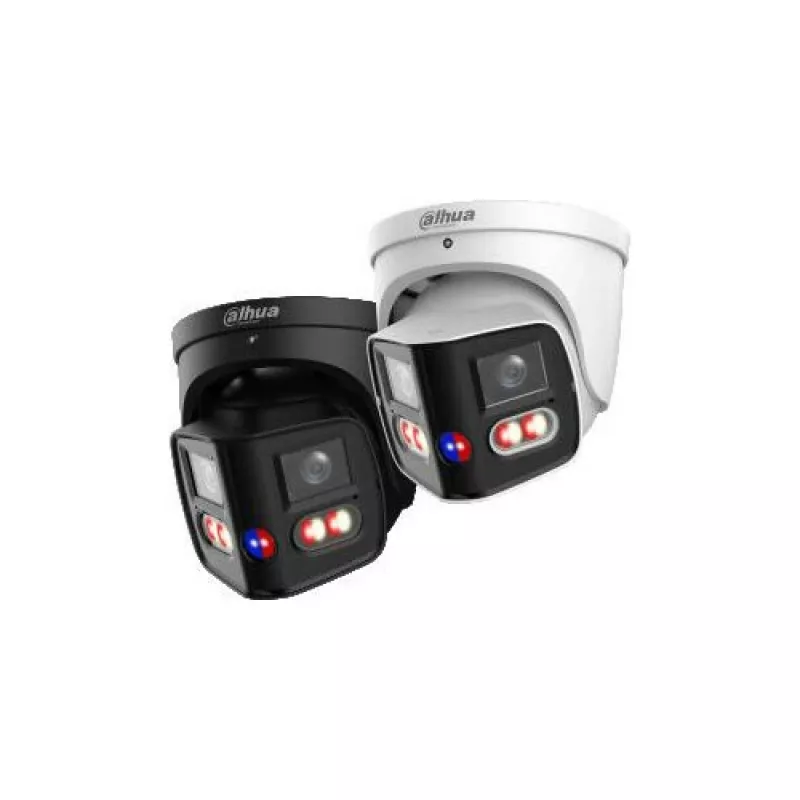 Dahua IPC-PDW31259-A180-AS-PV-0280B TIOC Duo 5MP cámara IP panorámica con ángulo de visión de 180°, Wi-Fi, disuasión activa, IP67