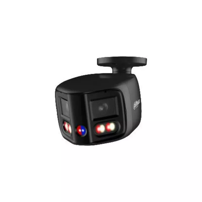 Cámara IP panorámica DAHUA IPC-PFW31259S-A180-E2-AS-PV-0280B-BLACK 5MP de doble objetivo con disuasión activa, negra