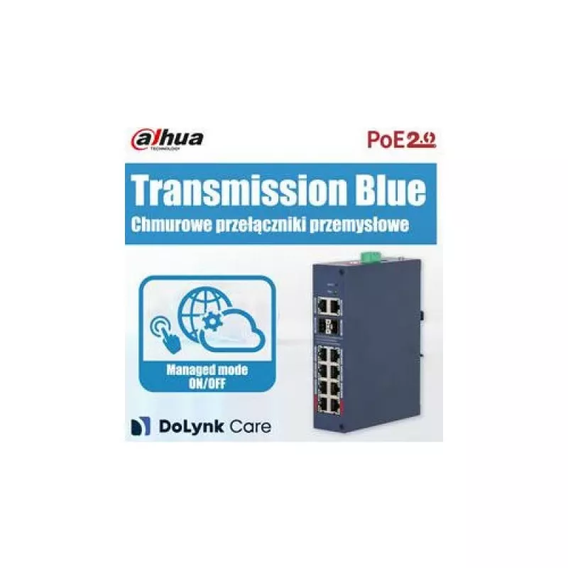 Dahua Technology CHS4206-4GT-90 Switch PoE industrial no gestionado, 6 puertos Gigabit, 4x PoE++ 90W, carril DIN