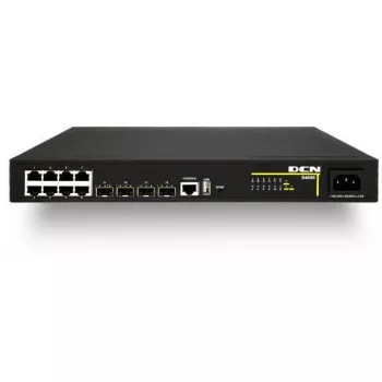 Dahua Technology DCN S4600-12X-P-SI Switch gestionado Layer 2+, 8x PoE+ 10/100/1000Base-T + 4x 10G SFP+, presupuesto PoE 125W