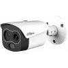 DAHUA TPC-BF1241-B3F4-DW-S8 Cámara térmica tipo domo, 256x192 térmica y 4MP visible, 3.5mm/4mm, IP67, PoE