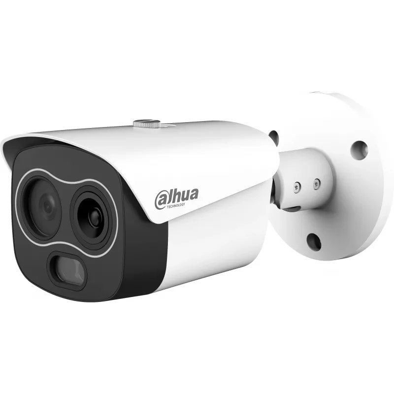 DAHUA TPC-BF1241-B3F4-DW-S8 Cámara térmica tipo domo, 256x192 térmica y 4MP visible, 3.5mm/4mm, IP67, PoE