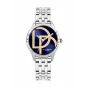 Daisy Dixon reloj de mujer analógico de cuarzo DD105SM 35mm esfera plateada correa de piel sintética gris