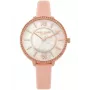 Daisy Dixon reloj analógico de cuarzo para mujer DD088PRG - esfera de oro rosa de 36mm, correa de piel rosa