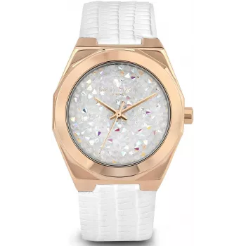 Reloj de pulsera analógico de cuarzo de mujer Daisy Dixon DD120WRG 36 mm oro rosa blanco