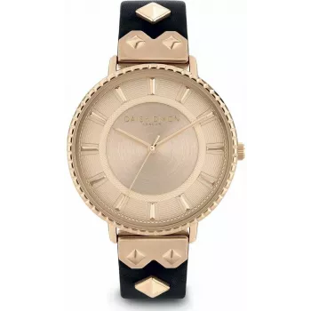 DAISY DIXON Reloj analógico de cuarzo de mujer DD107BRG - 35mm oro rosa y piel marrón