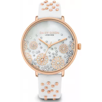 Daisy Dixon Reloj de mujer DD111WRG 38mm oro rosa gris piel sintética