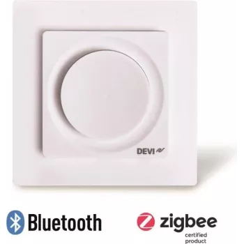Termostato inteligente programable DANFOSS DEVI DEVIreg Display Connect con control por app, pantalla táctil, blanco polar (RAL 9016)