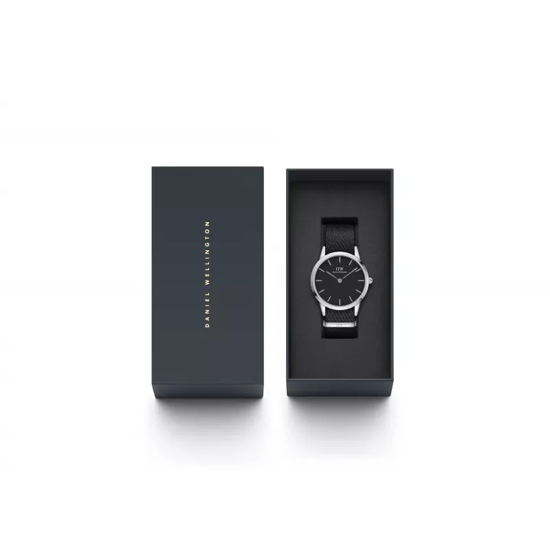 DANIEL WELLINGTON reloj hombre Classic 40mm acero inoxidable oro rosa piel negra