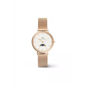 Reloj DANIEL WELLINGTON Petite Lumine 32mm plata con esfera de nácar y correa de malla plateada DW00100773