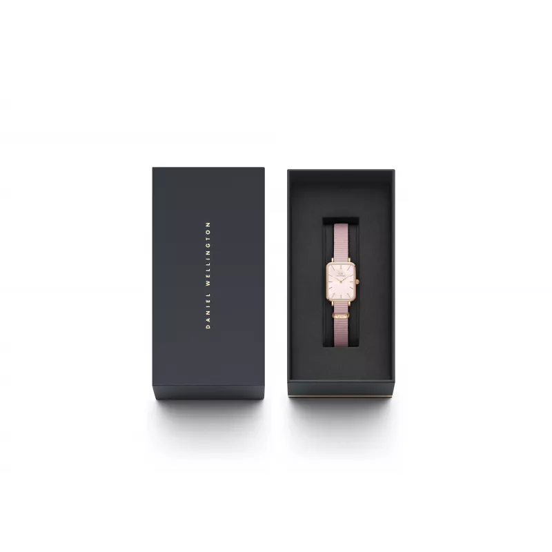 DANIEL WELLINGTON Petite Lumine reloj de mujer 20mm oro rosa acero inoxidable malla esfera nácar DW00100509