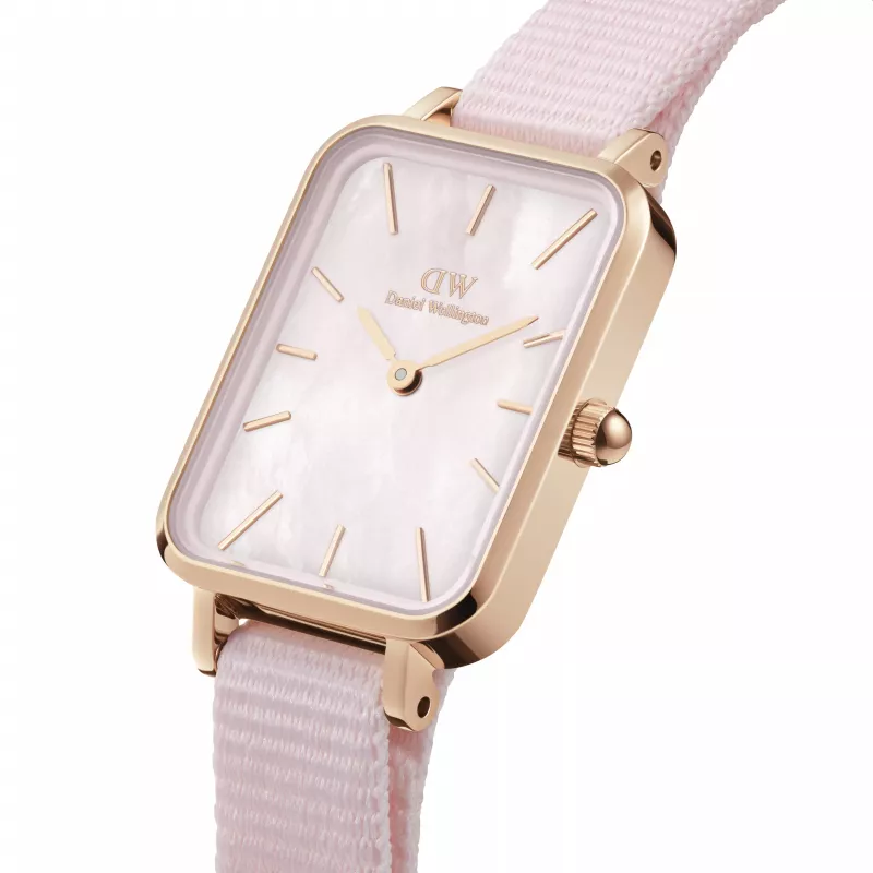 DANIEL WELLINGTON Petite Lumine reloj de mujer 20mm oro rosa acero inoxidable malla esfera nácar DW00100509