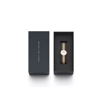 DANIEL WELLINGTON Petite Lumine Reloj de mujer 22mm Oro rosa Acero inoxidable Mesh DW00100717