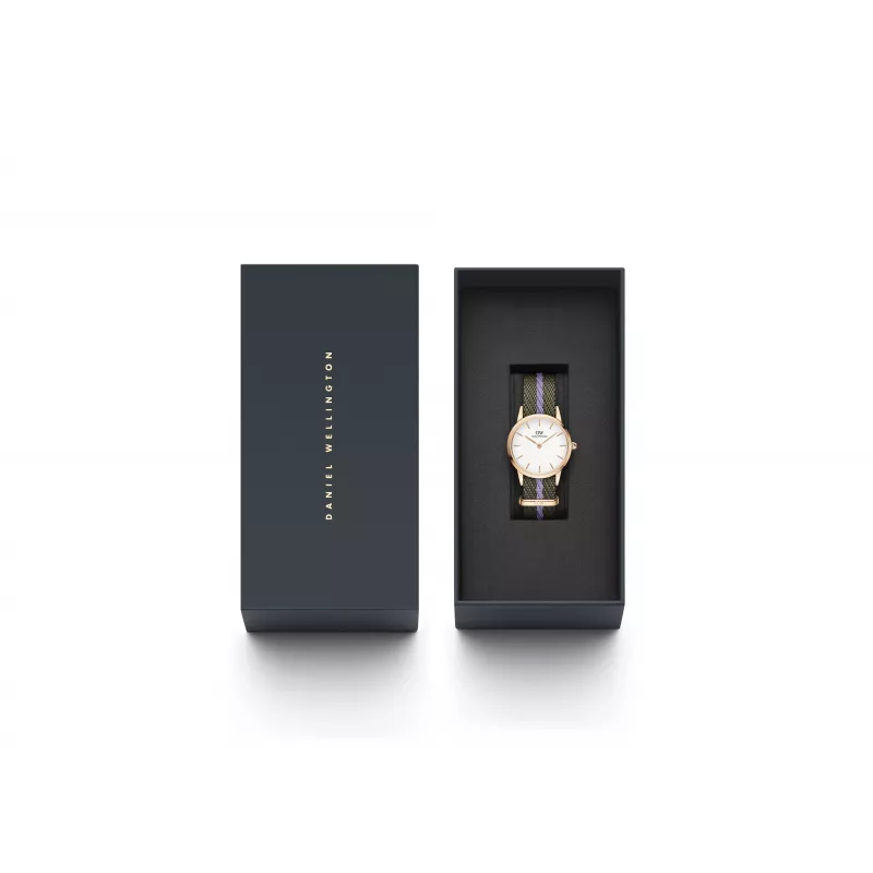 DANIEL WELLINGTON Petite Lumine Reloj de mujer 28mm oro acero inoxidable malla DW00100680