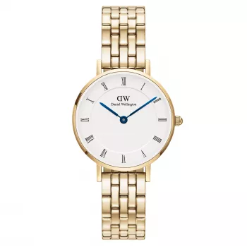 DANIEL WELLINGTON Petite Lumine Reloj para mujer 28mm oro rosa correa de malla DW00100682