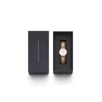 Reloj de mujer DANIEL WELLINGTON Petite Lumine 28mm rosa oro acero inoxidable malla DW00100617