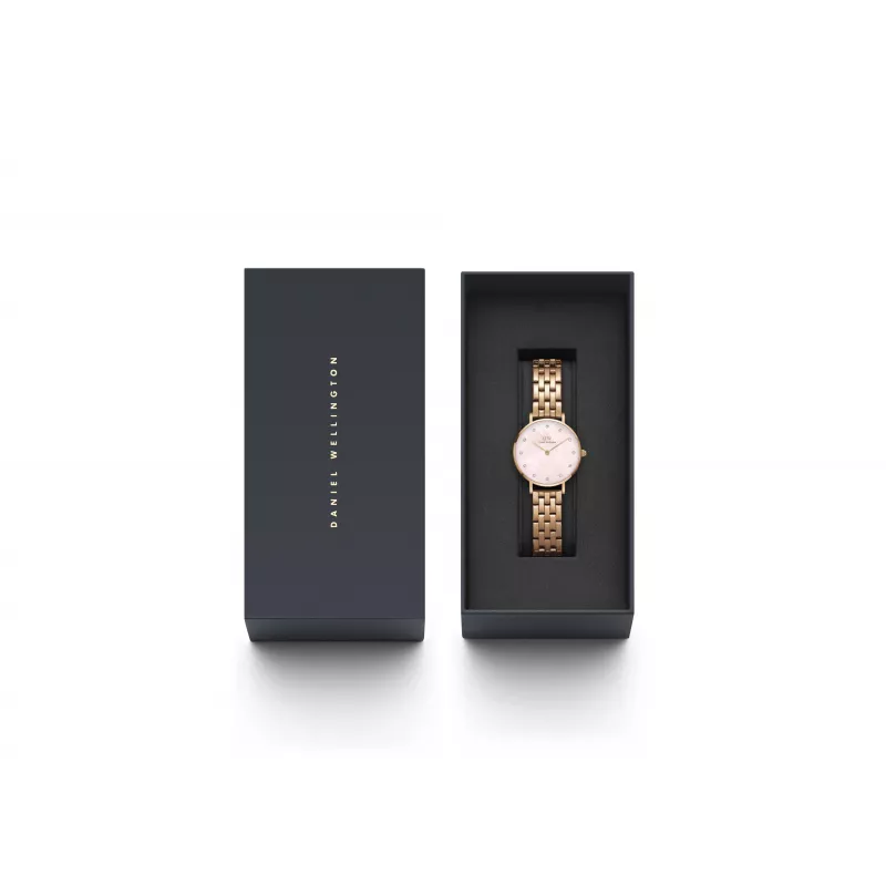 Reloj de mujer DANIEL WELLINGTON Petite Lumine 28mm rosa oro acero inoxidable malla DW00100617