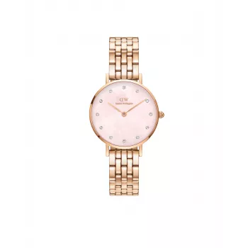 Reloj de mujer DANIEL WELLINGTON Petite Lumine 28mm rosa oro acero inoxidable malla DW00100617
