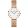 DANIEL WELLINGTON Petite Lumine Reloj de mujer 28mm Oro rosa Acero inoxidable Esfera de nácar blanca