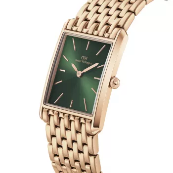 DANIEL WELLINGTON Petite Lumine Reloj de mujer 32mm Oro rosa Acero inoxidable Malla DW00100704