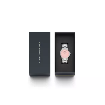 Reloj de mujer DANIEL WELLINGTON Petite Lumine 36mm plata malla de acero inoxidable DW00100536