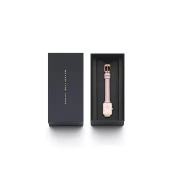 Reloj de mujer DANIEL WELLINGTON Petite Lumine DW00100636 20mm correa de malla rosa oro