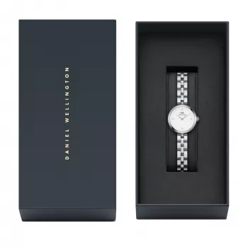 DANIEL WELLINGTON Reloj mujer Petite Lumine DW00100716 22mm plata acero inoxidable malla