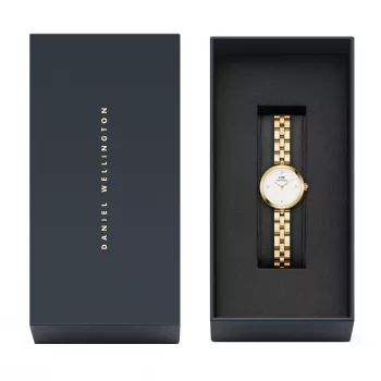 DANIEL WELLINGTON Reloj mujer Petite Melrose 22mm correa milanesa oro rosa DW00100715