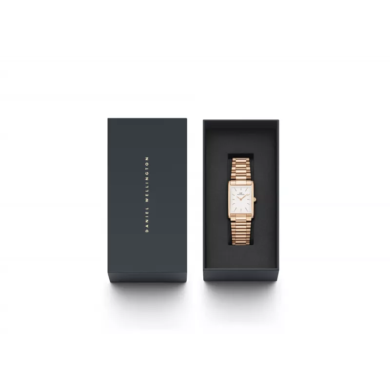 DANIEL WELLINGTON Petite Melrose Reloj mujer 35mm oro rosa acero inoxidable malla DW00100702
