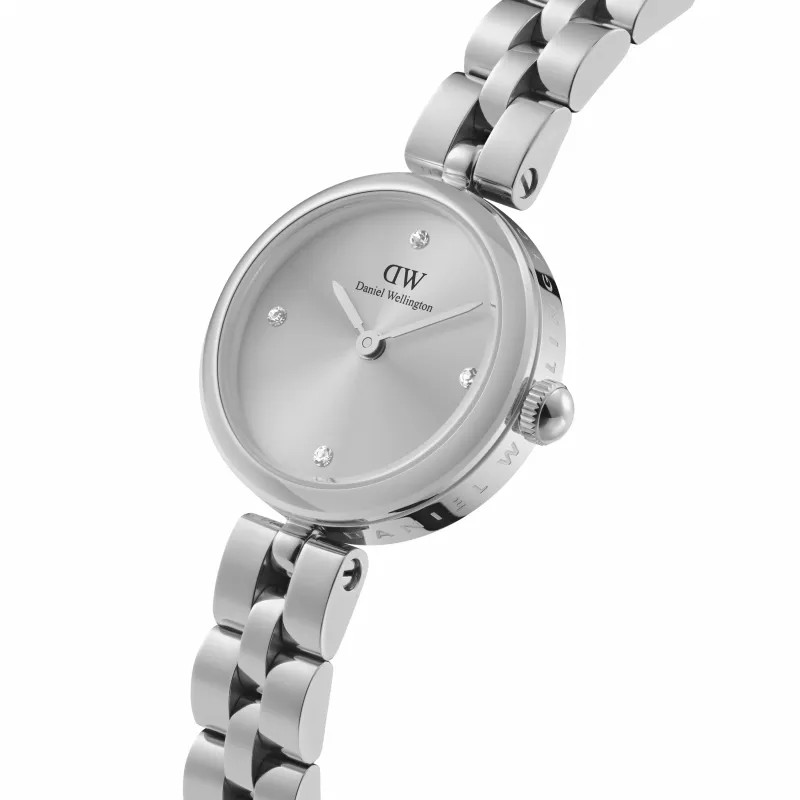 Reloj de mujer Daniel Wellington Quadro Mini Pressed Sheffield DW00100719 - caja de acero inoxidable rosa oro de 22mm, esfera blanco crema, correa de piel italiana negra