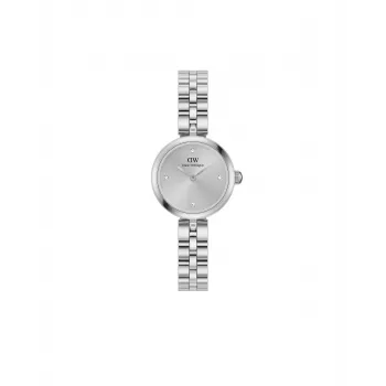Reloj de mujer Daniel Wellington Quadro Mini Pressed Sheffield DW00100719 - caja de acero inoxidable rosa oro de 22mm, esfera blanco crema, correa de piel italiana negra