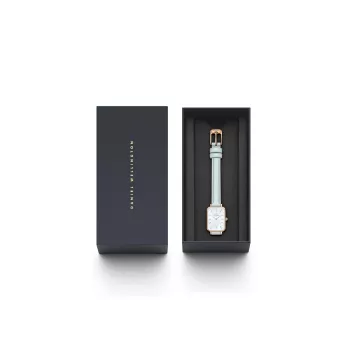 DANIEL WELLINGTON Quadro Mini Reloj de mujer DW00100638 - Oro rosa, 20 mm