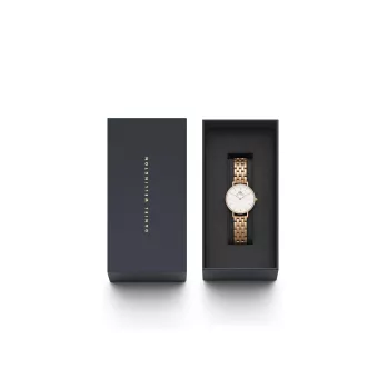 DANIEL WELLINGTON Reloj de mujer Quadro Mini DW00100666 28mm Oro rosa