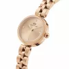 Daniel Wellington Quadro Reloj para mujer 22mm Caja de acero inoxidable oro rosa Correa de piel negra DW00100720