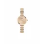 Daniel Wellington Quadro Reloj para mujer 22mm Caja de acero inoxidable oro rosa Correa de piel negra DW00100720