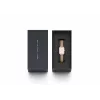 DANIEL WELLINGTON Quadro reloj de mujer DW00100669 – 20mm caja en oro rosa, correa de piel negra