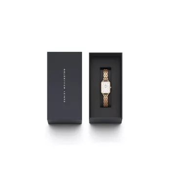 DANIEL WELLINGTON Reloj de mujer DW00100672 20mm oro rosa acero inoxidable milanesa