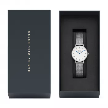 DANIEL WELLINGTON Reloj de mujer DW00100684 28mm plata acero inoxidable malla