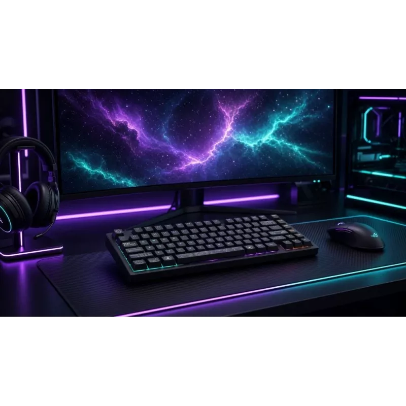 Dark Project ALU81A Terra Nova G3MS Moonstone Switch teclado mecánico, US ANSI, Negro
