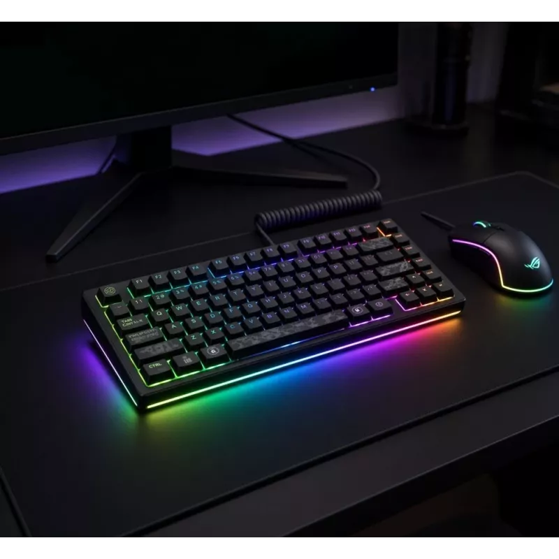 Dark Project ALU81A Terra Nova G3MS Moonstone Switch teclado mecánico, US ANSI, Negro