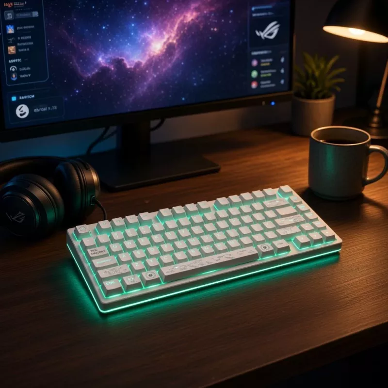 Dark Project ALU81A Terra Nova White teclado mecánico, G3MS Moonstone Switch, US ANSI