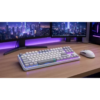 Teclado Dark Project ALU87A Daylight, switch G3MS Zircon, RU