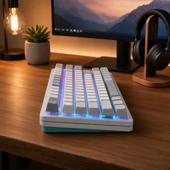 Teclado Dark Project ALU87A Daylight, switch G3MS Zircon, RU