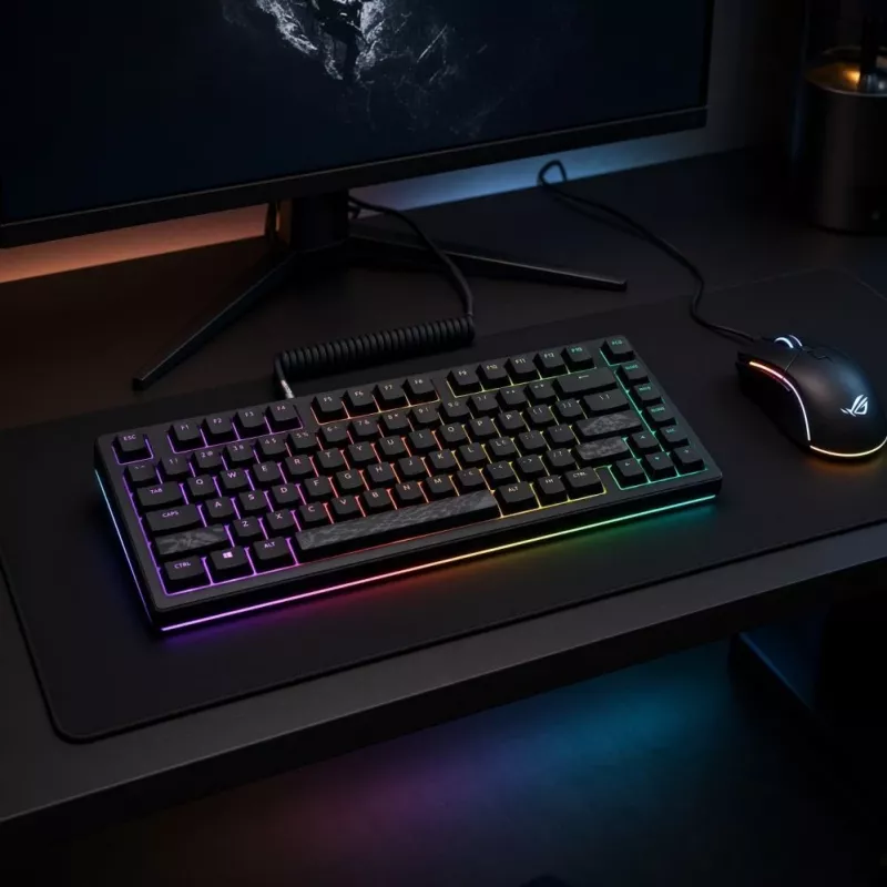 Teclado mecánico gaming TKL Dark Project Terra Nostra G3MS Moonstone Switch, US ANSI, Negro