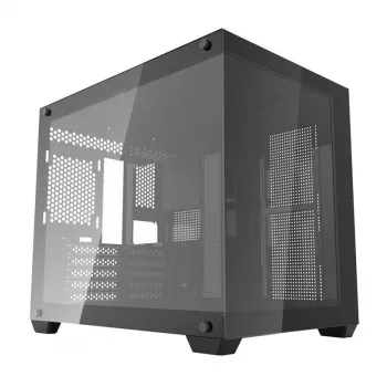 Darkflash C285MP Caja de PC mid-tower, panel lateral de cristal templado, ATX, negra