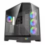 Caja de ordenador semitorre DARKFLASH DQX90 Negra con cristal templado