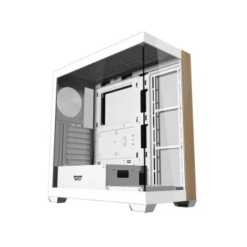 Darkflash DS900W Caja de ordenador semitorre blanca, ATX, cristal templado, sin ventiladores