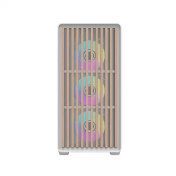 Darkflash DS900WD Caja de ordenador ATX Mid-Tower (Blanco) con 4 ventiladores ARGB y panel lateral de cristal templado