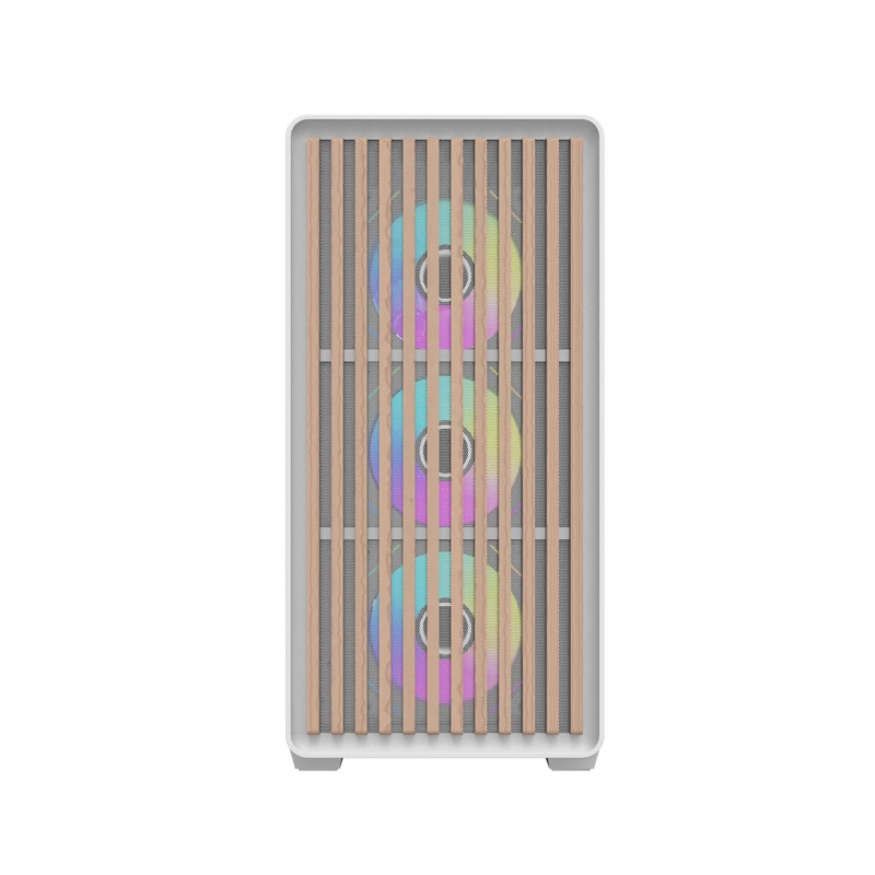 Darkflash DS900WD Caja de ordenador ATX Mid-Tower (Blanco) con 4 ventiladores ARGB y panel lateral de cristal templado