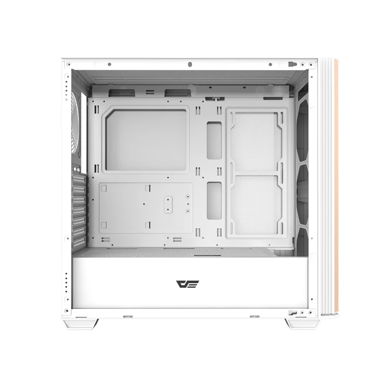 Darkflash DS900WS Caja de ordenador ATX mid-tower, blanca, cristal templado, sin ventiladores